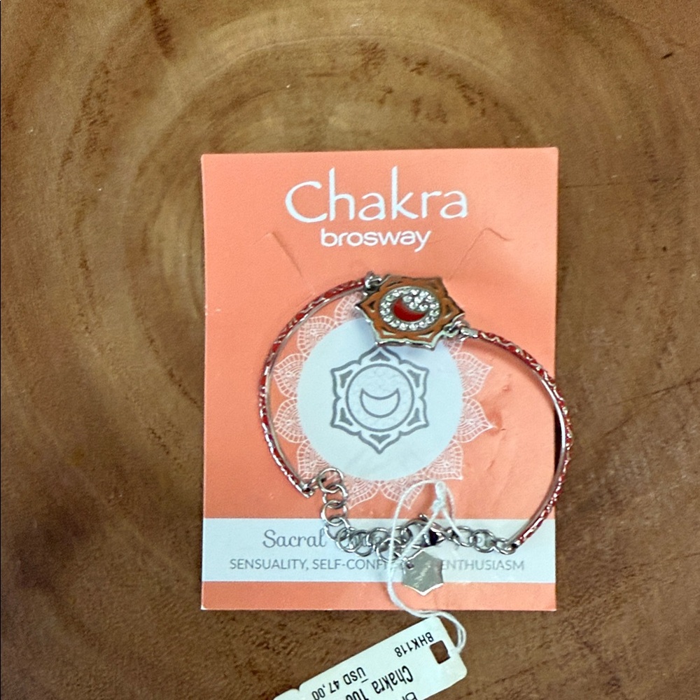 Silver and Red Chakra Bracelet